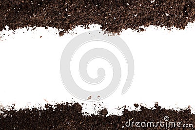 Soil or dirt section Stock Photo