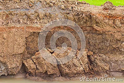 Soil erosion by water. Stock Photo