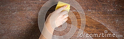 Soiled wooden parquet Stock Photo