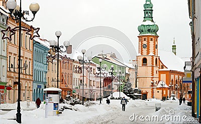 Sokolov, Czech Republic, old man mining engineering town Editorial Stock Photo