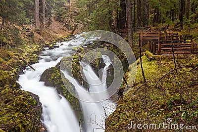 Sol Duc falls, Olympic national park Stock Photo