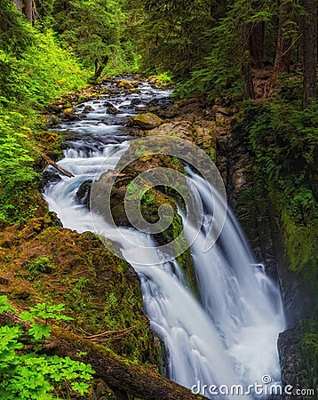 Sol Duc Falls, Washington State Stock Photo