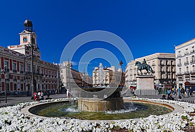 Sol plaza in Madrid Spain Editorial Stock Photo