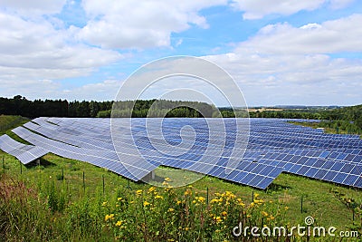 Solar arrays of a photovoltaic system Stock Photo