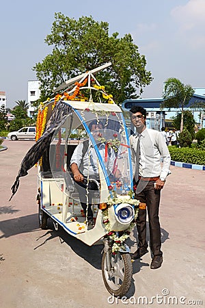 Solar Auto Rickshaw Editorial Stock Photo