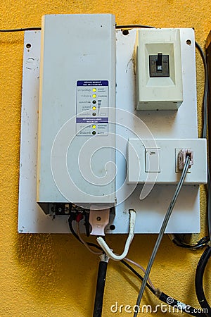 solar charge controller Stock Photo