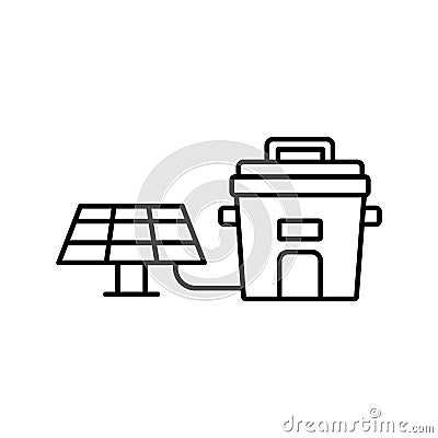 Solar cooker Vector Icon which can easily modify or edit. Vector Illustration