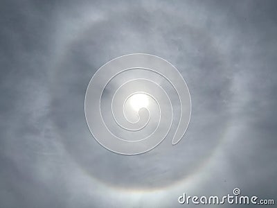 Solar Corona plural coronae - optical phenomenon. Russia,Far East, summer Stock Photo