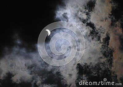Solar eclipse at 70 phase Stock Photo