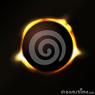 Solar Eclipse Background Vector Illustration