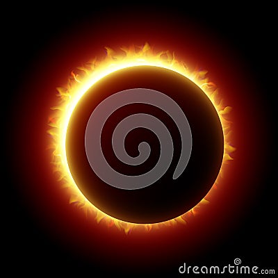 Solar Eclipse Vector Illustration