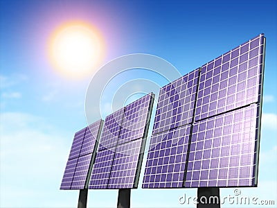 Solar energy Cartoon Illustration