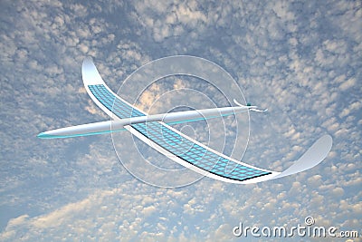 Solar energy airplane Stock Photo