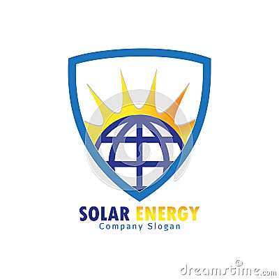 Solar energy for alternative energy Vector Illustration