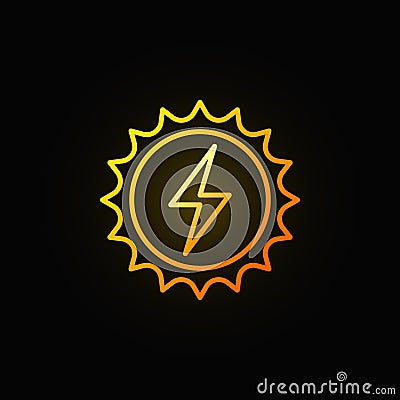 Solar energy concept colorful icon Vector Illustration