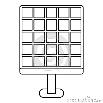 Solar energy concept icon, outline style Vector Illustration