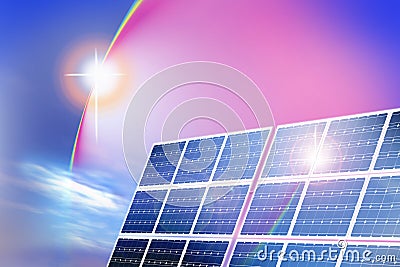 Solar energy panels Stock Photo