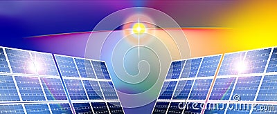 Solar energy panels Stock Photo