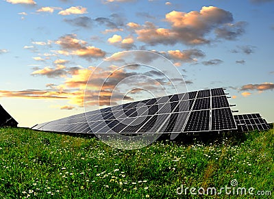 Solar energy panels Stock Photo