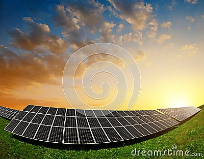 Solar energy panels Stock Photo