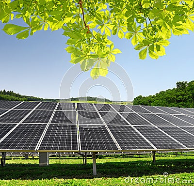 Solar energy panels Stock Photo