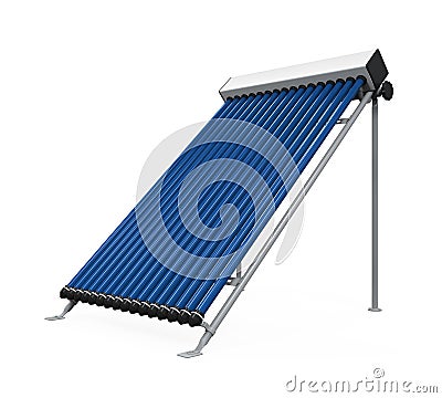 Solar Heat Pipe Collector Stock Photo