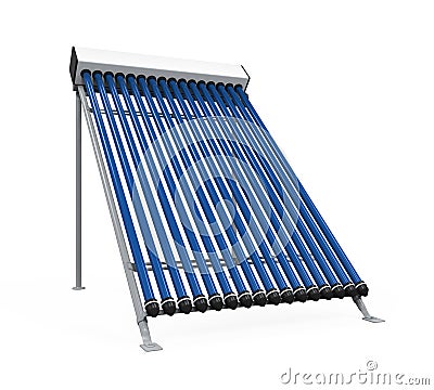 Solar Heat Pipe Collector Stock Photo