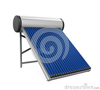 Solar Heat Pipe Collector Stock Photo