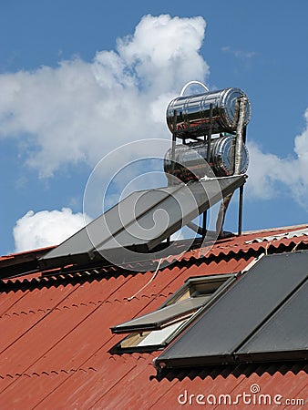 Solar heater Stock Photo