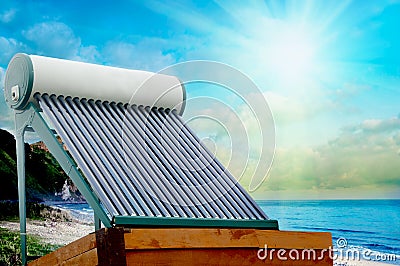 Solar heater Stock Photo