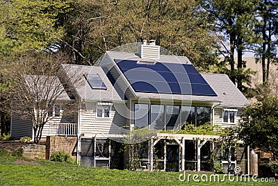 Solar Home Stock Photo