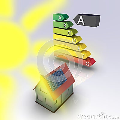 Solar house Stock Photo