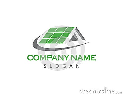 Solar house logo Stock Photo