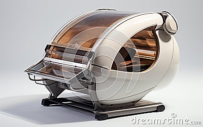 Solar Ovens White Backdrop Generative Ai Stock Photo