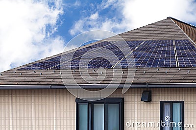 Solar panal roof Stock Photo