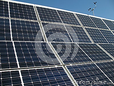 Solar Panel Array Stock Photo