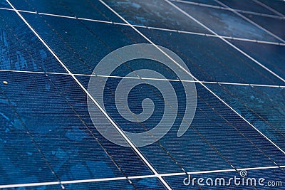 Solar Panel Blue Texture Close Detail Energy Renewable Device Installation Stock Photo