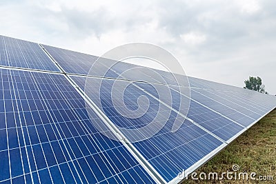 Solar panel closeup Stock Photo