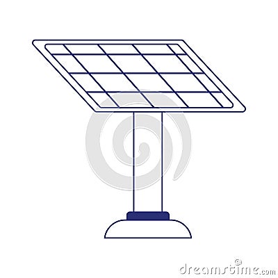 Solar panel energy renewable ecology isolated icon design line style Vector Illustration