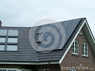 Solar panel for green, environmentally friendly energy Stock Photo