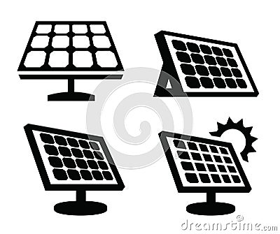 Solar panel icon Vector Illustration