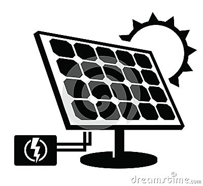 Solar panel icon Vector Illustration