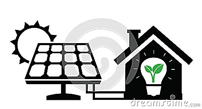 Solar panel icon Vector Illustration