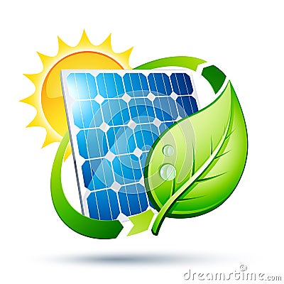 Solar panel illustration Cartoon Illustration