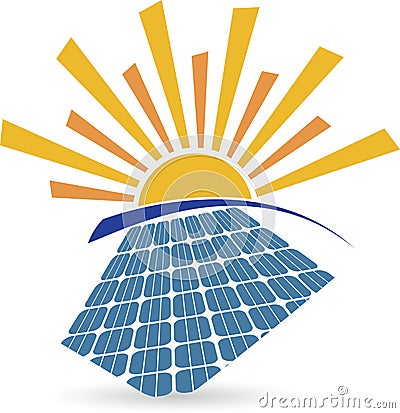 Solar panel logo Vector Illustration