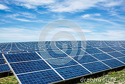 Solar Panel Park Stock Photo