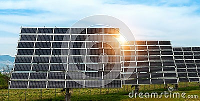Solar panel, photovoltaic, alternative electricity source Stock Photo