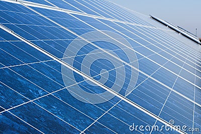 Solar photovoltaic panels Stock Photo