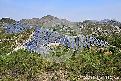 Solar photovoltaic power generation Stock Photo