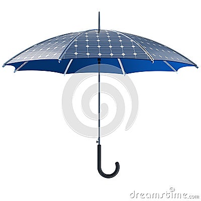 Solar photovoltaic umbrella Stock Photo